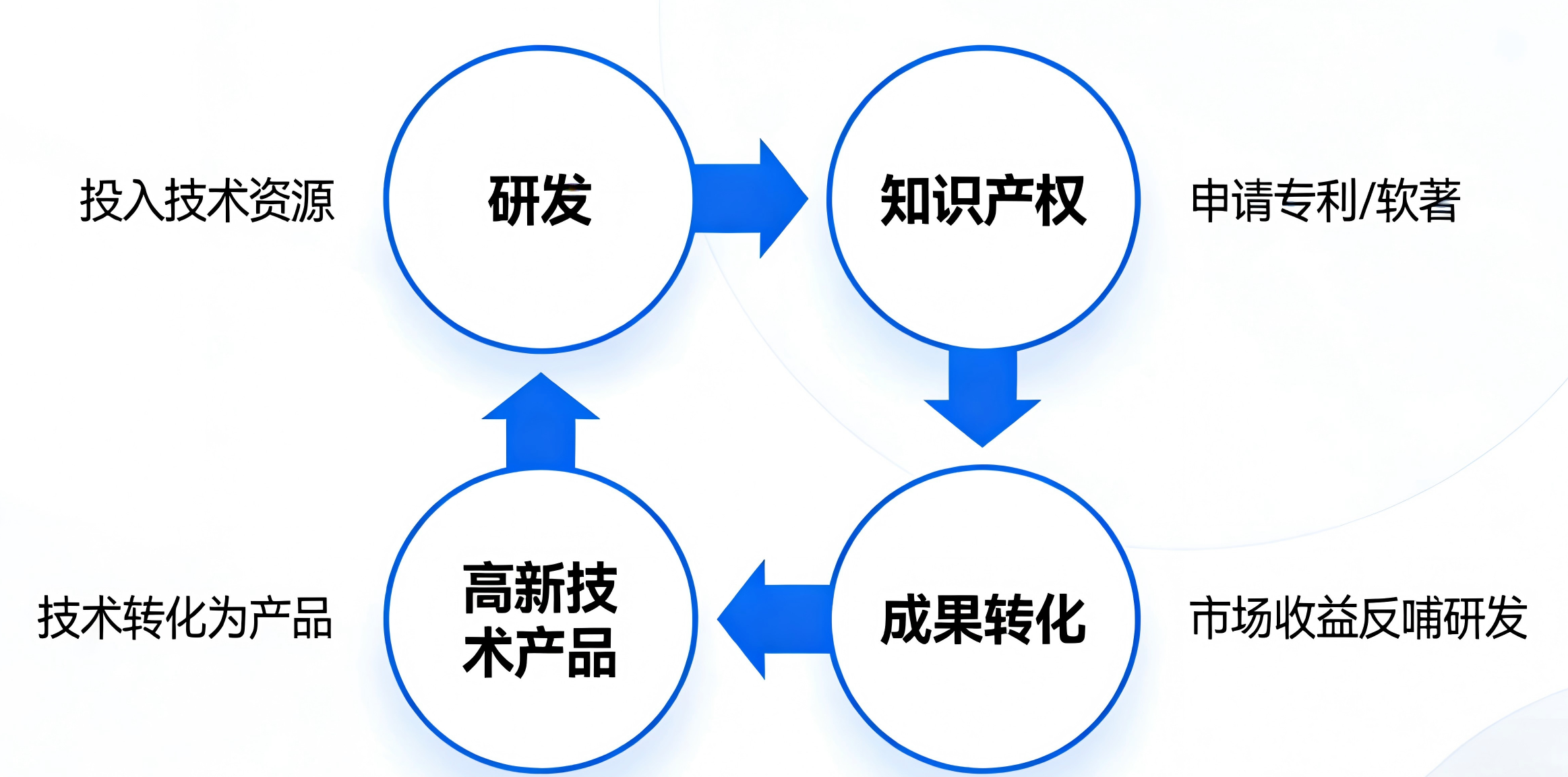“研发投入—知识产权—成果转化—高品盈利—再研发”